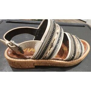 Sam Edelman‎ Shoes Womens 7 M  LEATHER Luxury Brand Sandal Cork $125